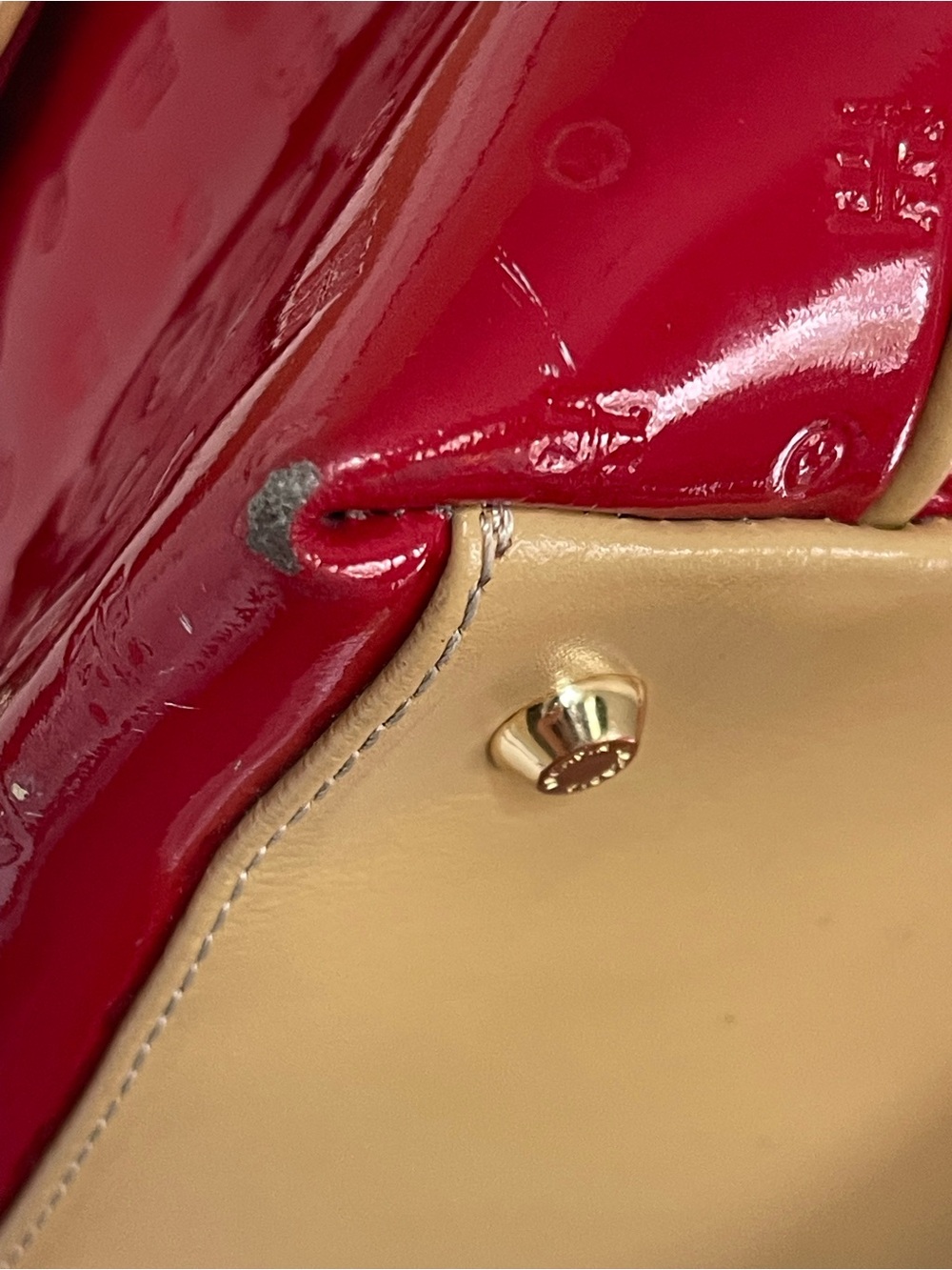 🤩ARCADIA ITALIAN PATENT RED SATCHEL BAG - Picture 6 of 12